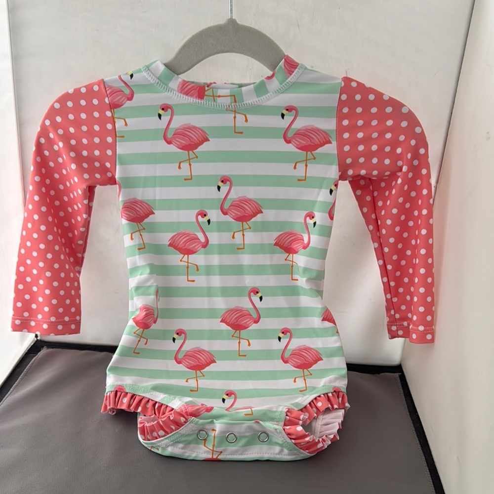 Flamingo Print Kids Swimwear size12-18 mo‎